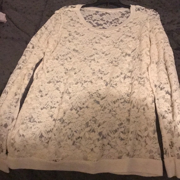 Maurices Tops - White lace shirt